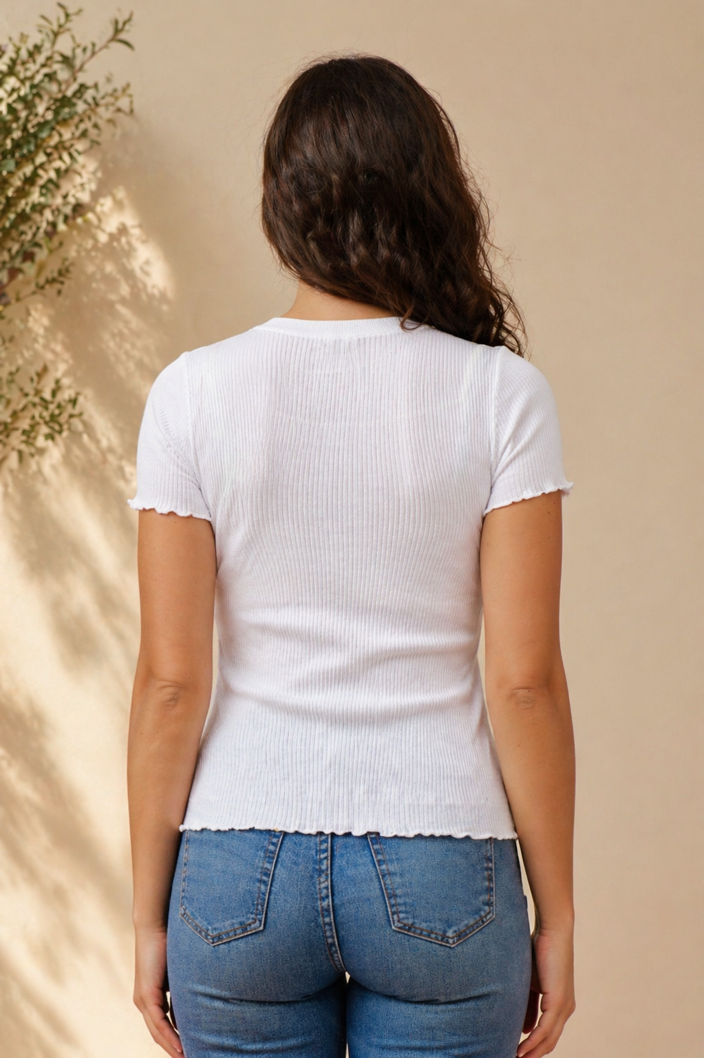 Lettuce Trim Ribbed Sweater Top
