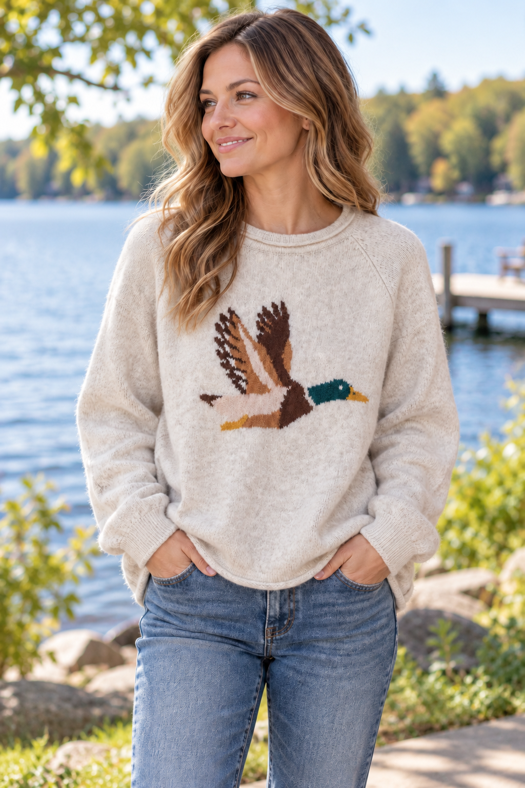 Duck Graphic Knit Sweater