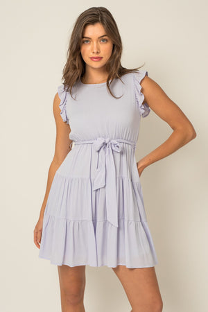 Clarisse Ruffle Sleeve Mini Dress