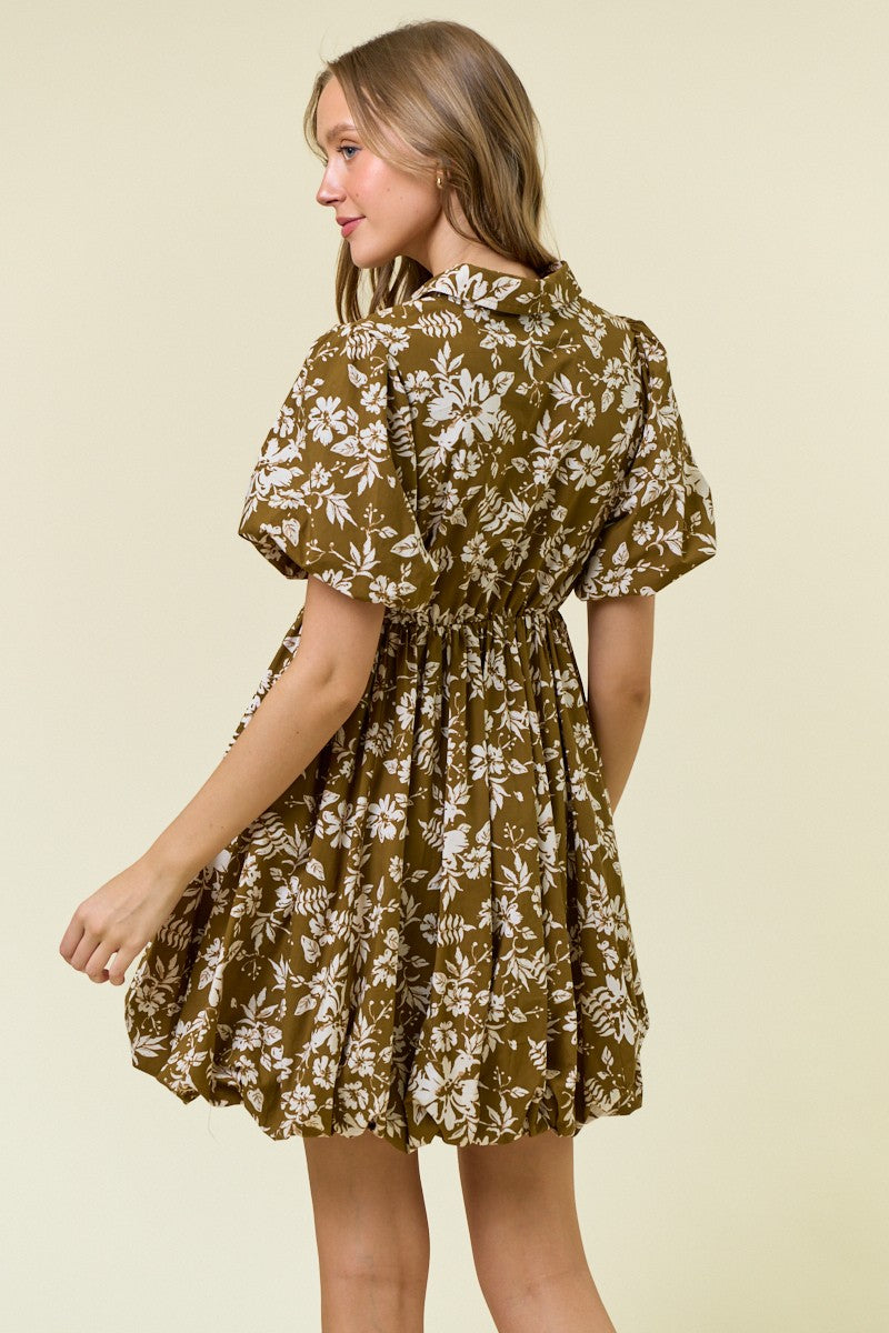 Summer Solstice Floral V-Neck Mini Dress