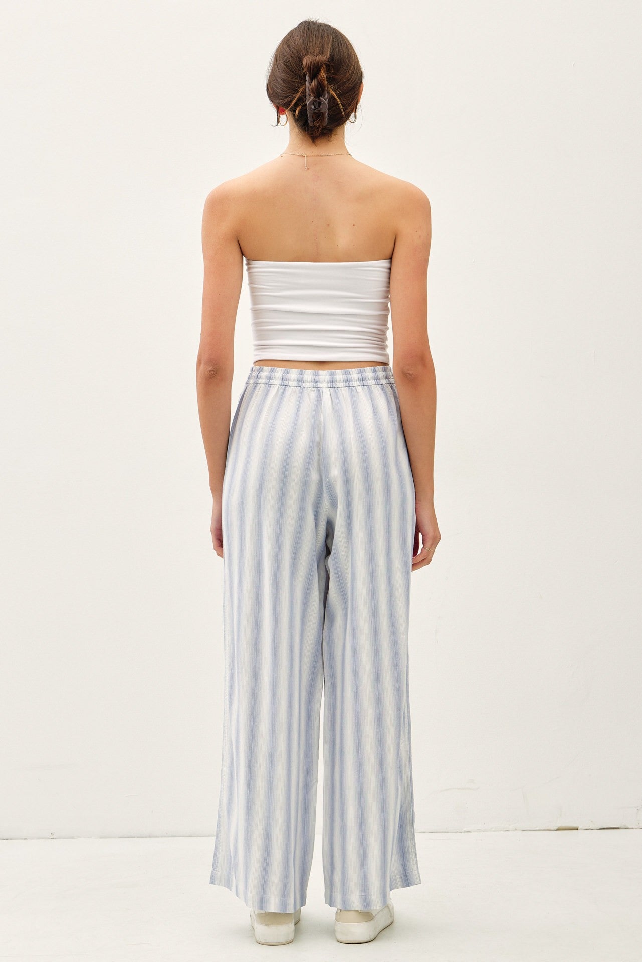 Tidal Lines Striped Linen Pants