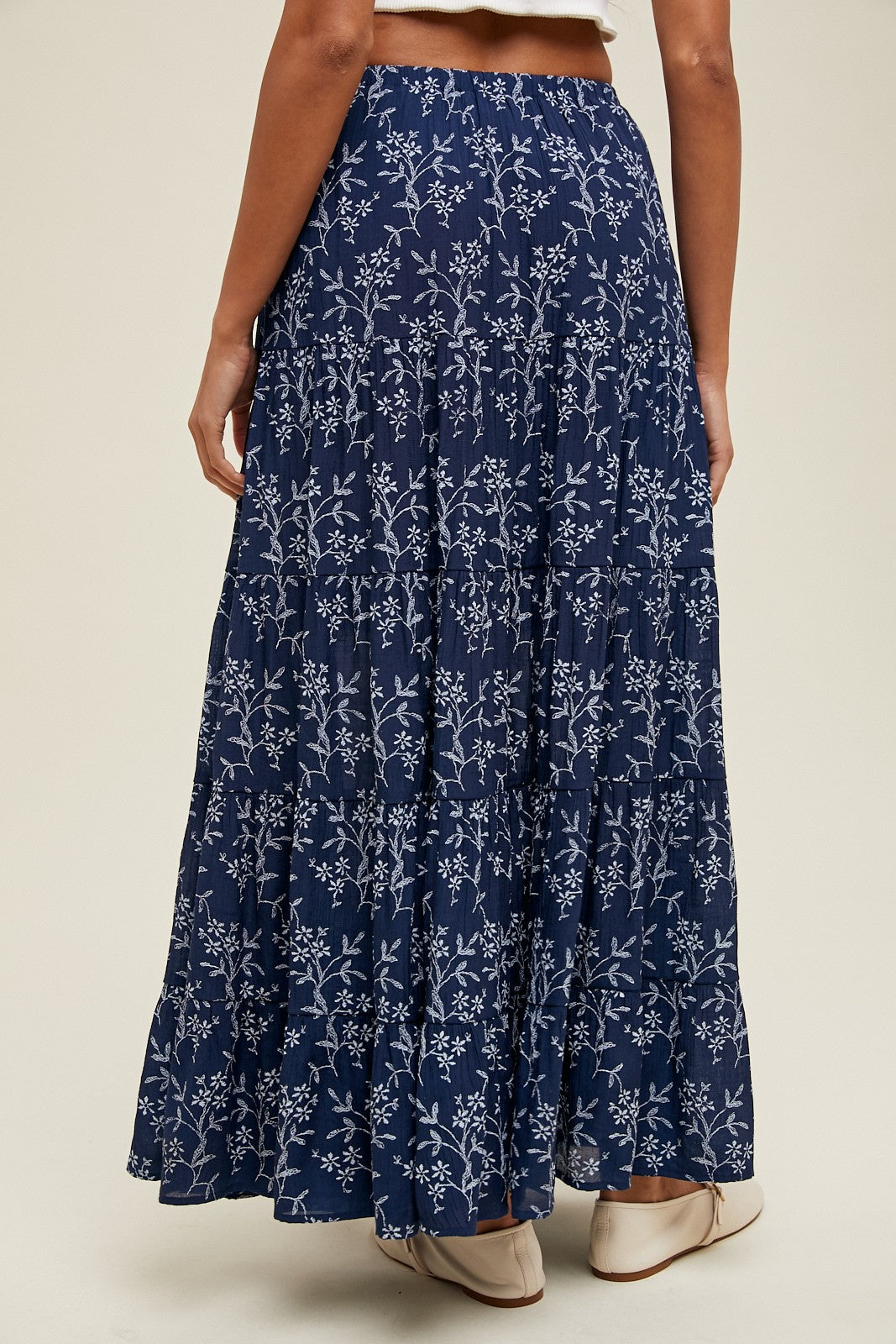 Simply Content Floral Tiered Maxi Skirt- 2 Colors!