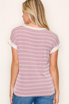 Sun Chaser Puckered Stripe Top