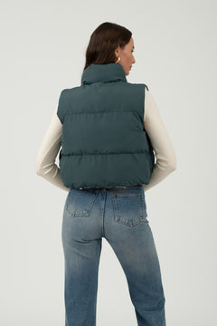 James Reversible Crop Puffer Vest- 3 Colors!