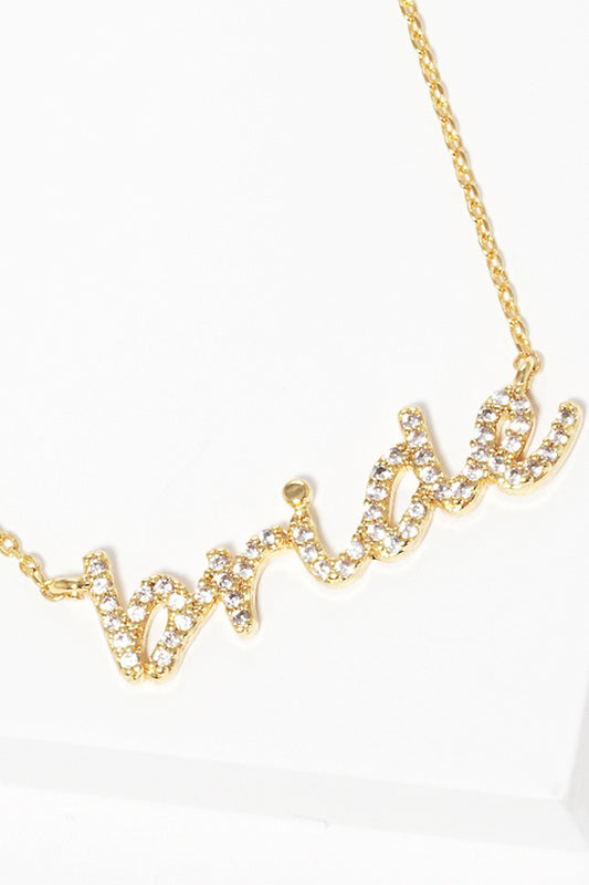 Bride Pendant Necklace- 2 Colors!