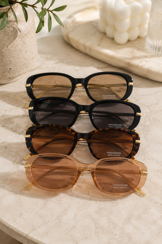 Retro Oval Frame Sunglasses