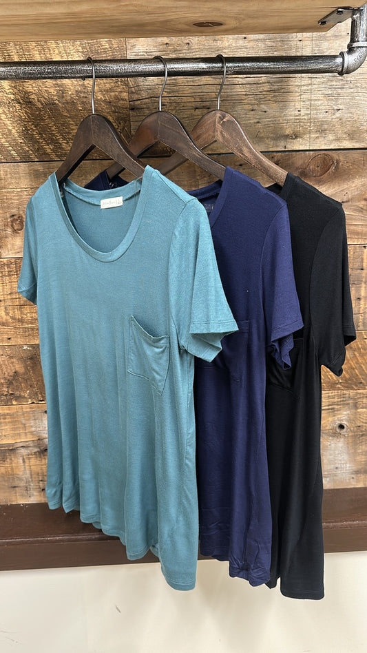 DOORBUSTER Kyra Scoop Neck Jersey Top- 3 Colors!