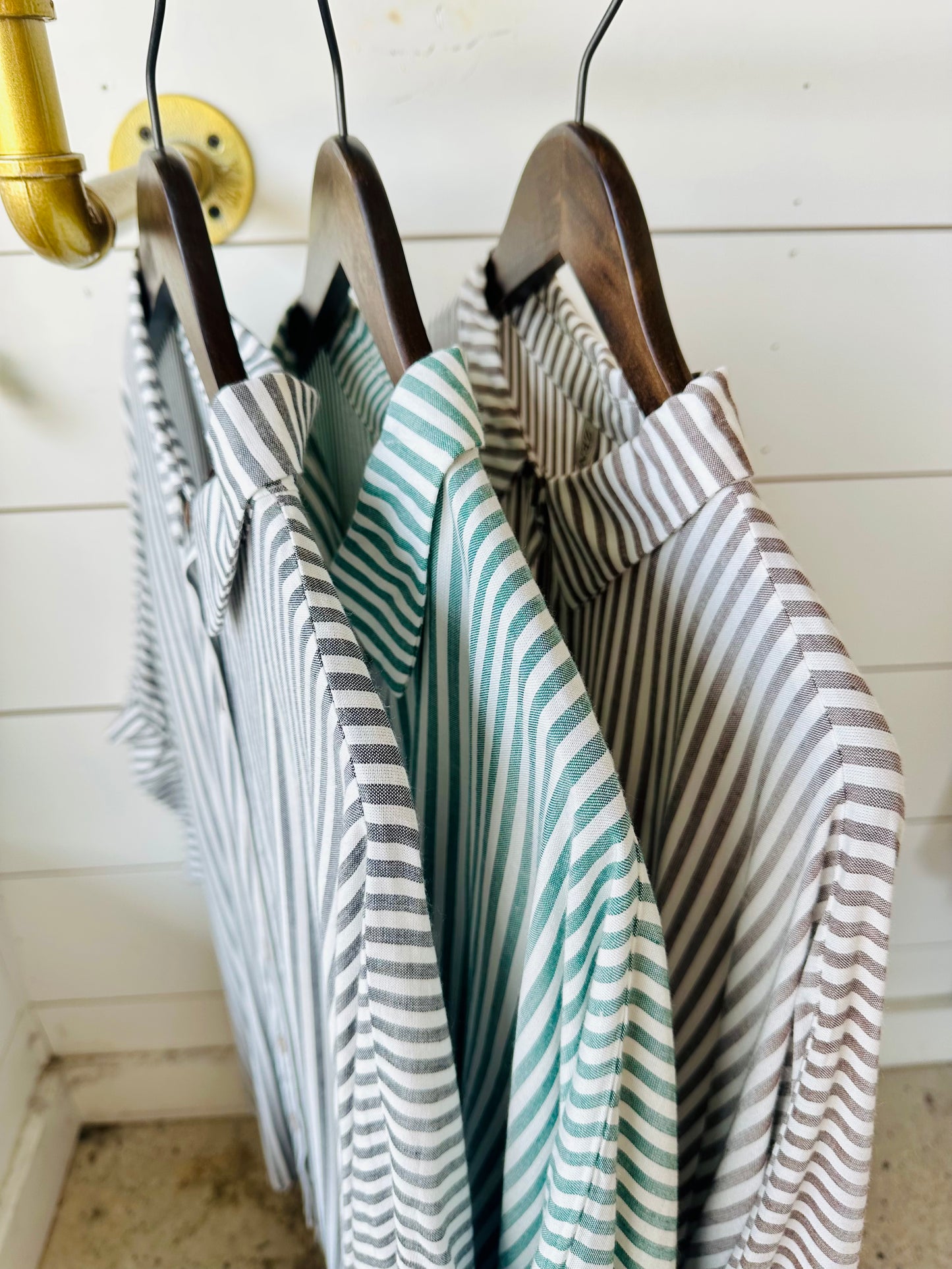 Daybreak Striped Short Sleeve Button Up- 3 Colors!