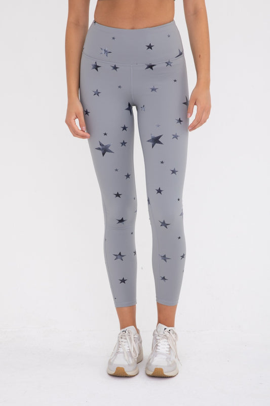 Marbled Stars High-Waist Leggings.
