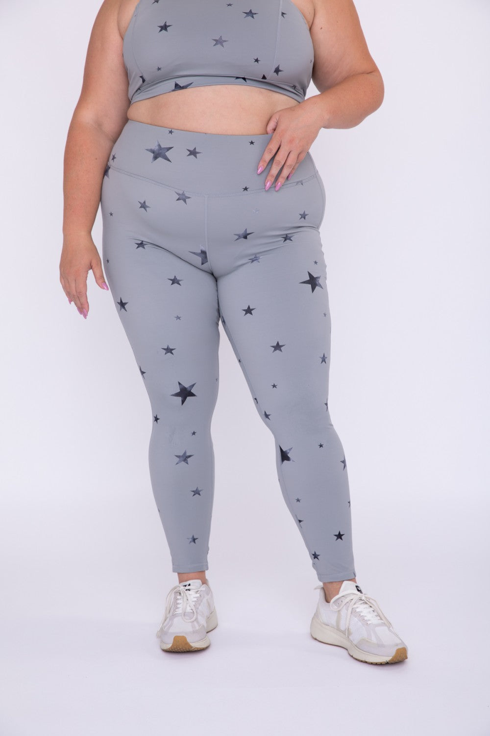 Marbled Stars High-Waist Leggings.