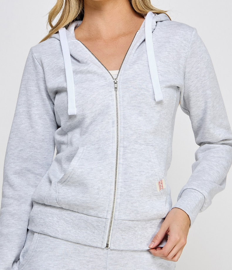 Brushed Fleece Zip Up Hoodie