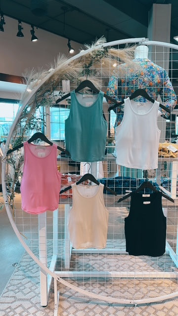 Miles Ahead Racerback Ribbed Tank- 5 Colors!