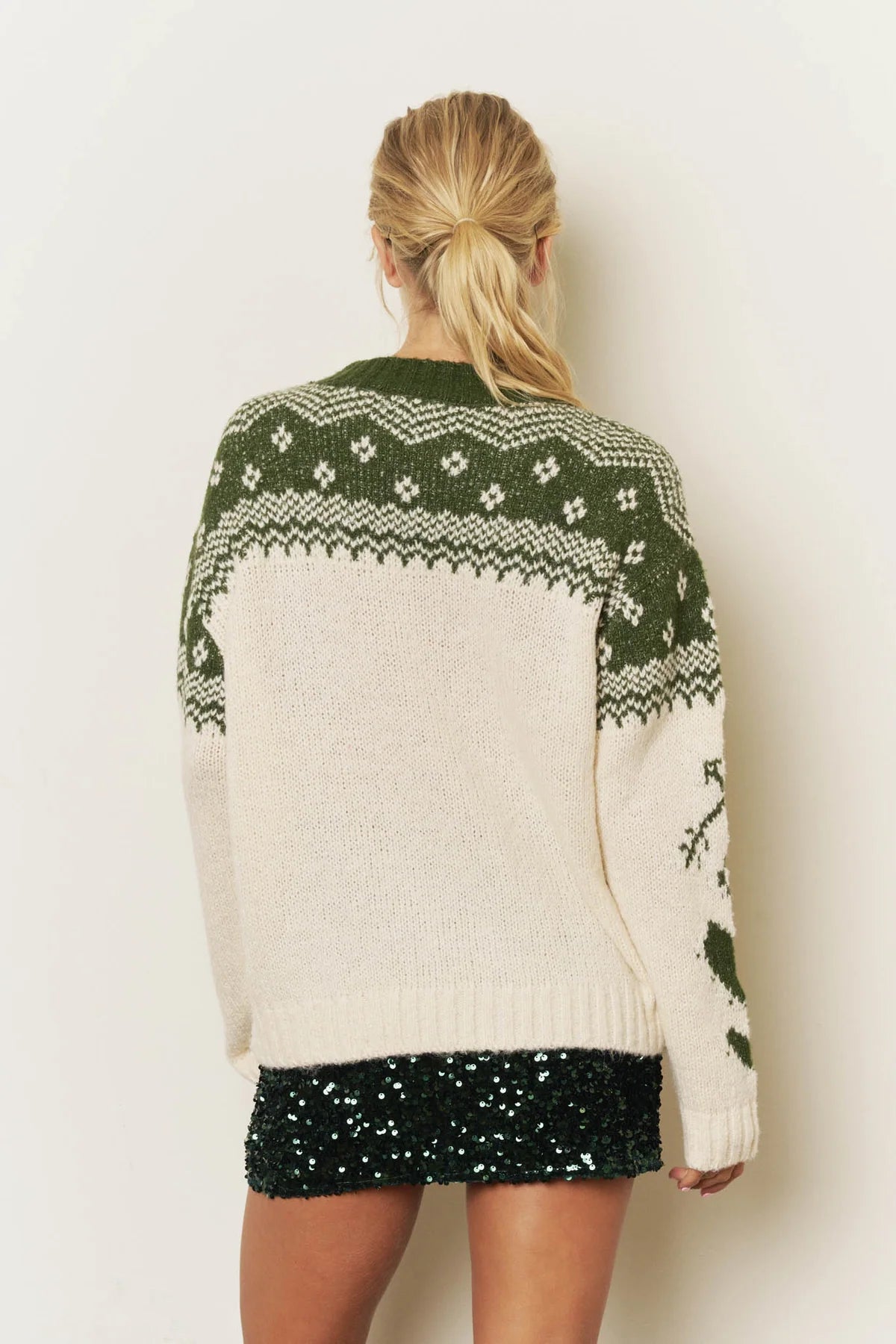 Fair Isle Snowflake Knit Sweater