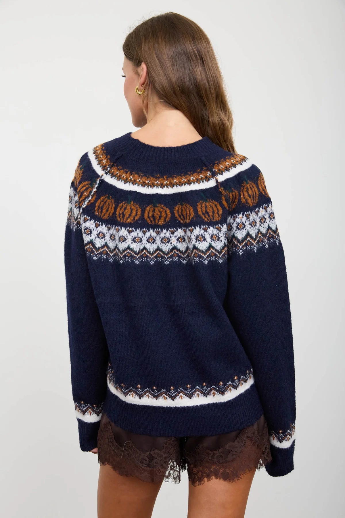 Pumpkin Fair Isle Sweater