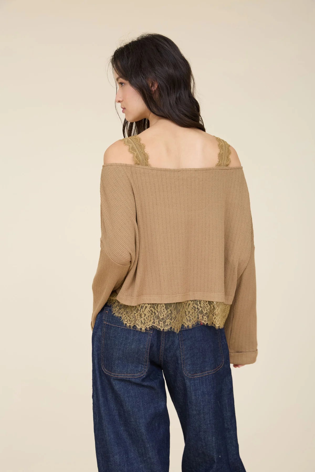 Lace Layered Off Shoulder Top