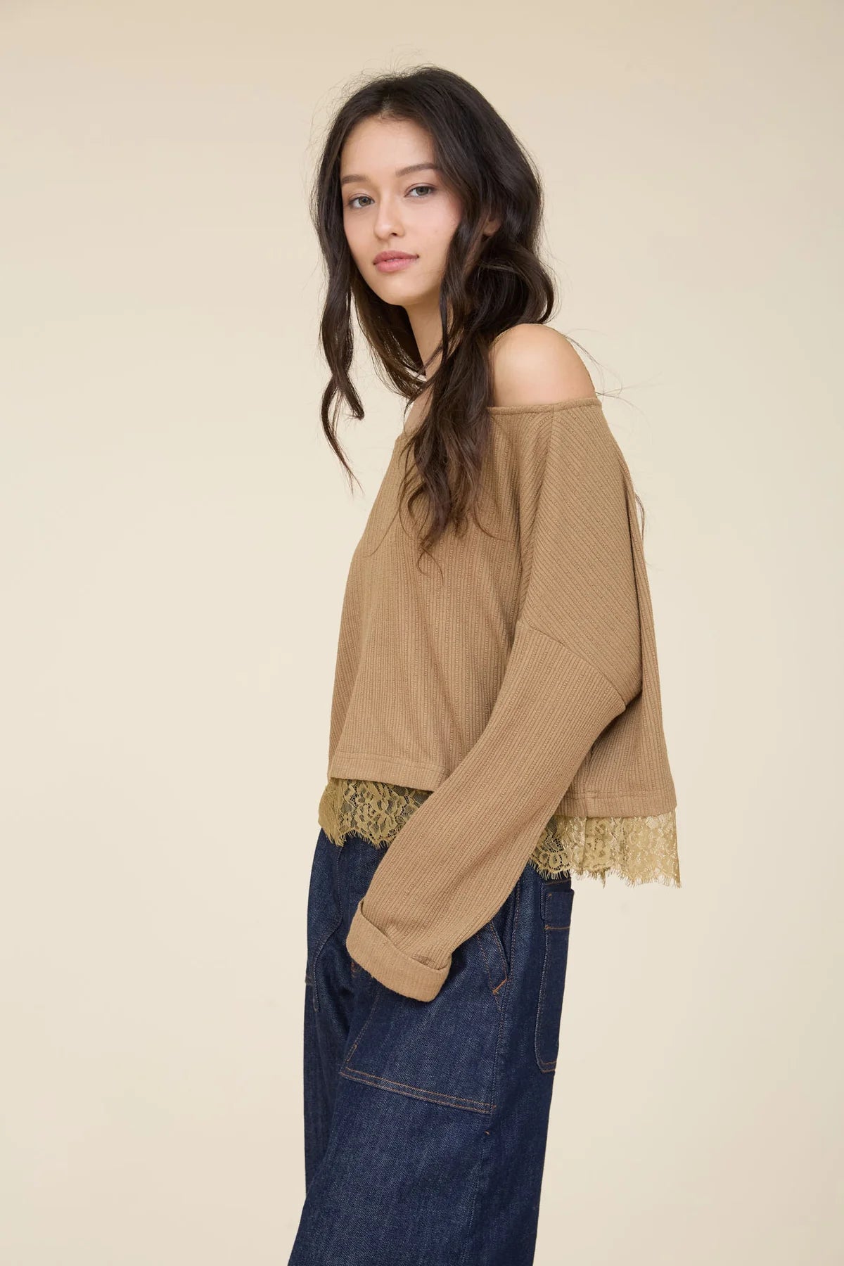 Lace Layered Off Shoulder Top