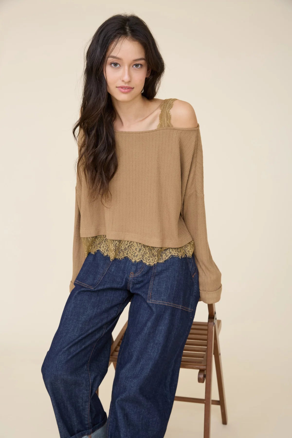 Lace Layered Off Shoulder Top