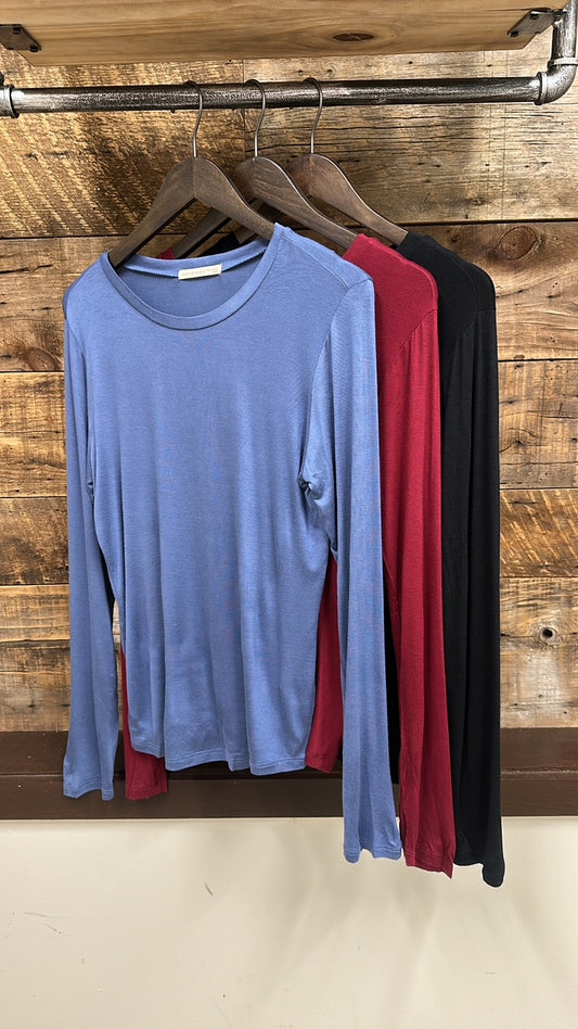 DOORBUSTER: Keyana Basic Long Sleeve- 3 Colors!