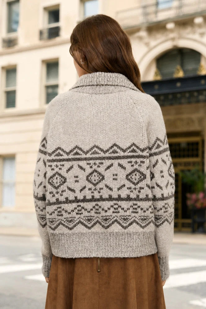 Fair Isle Toggle Cardigan