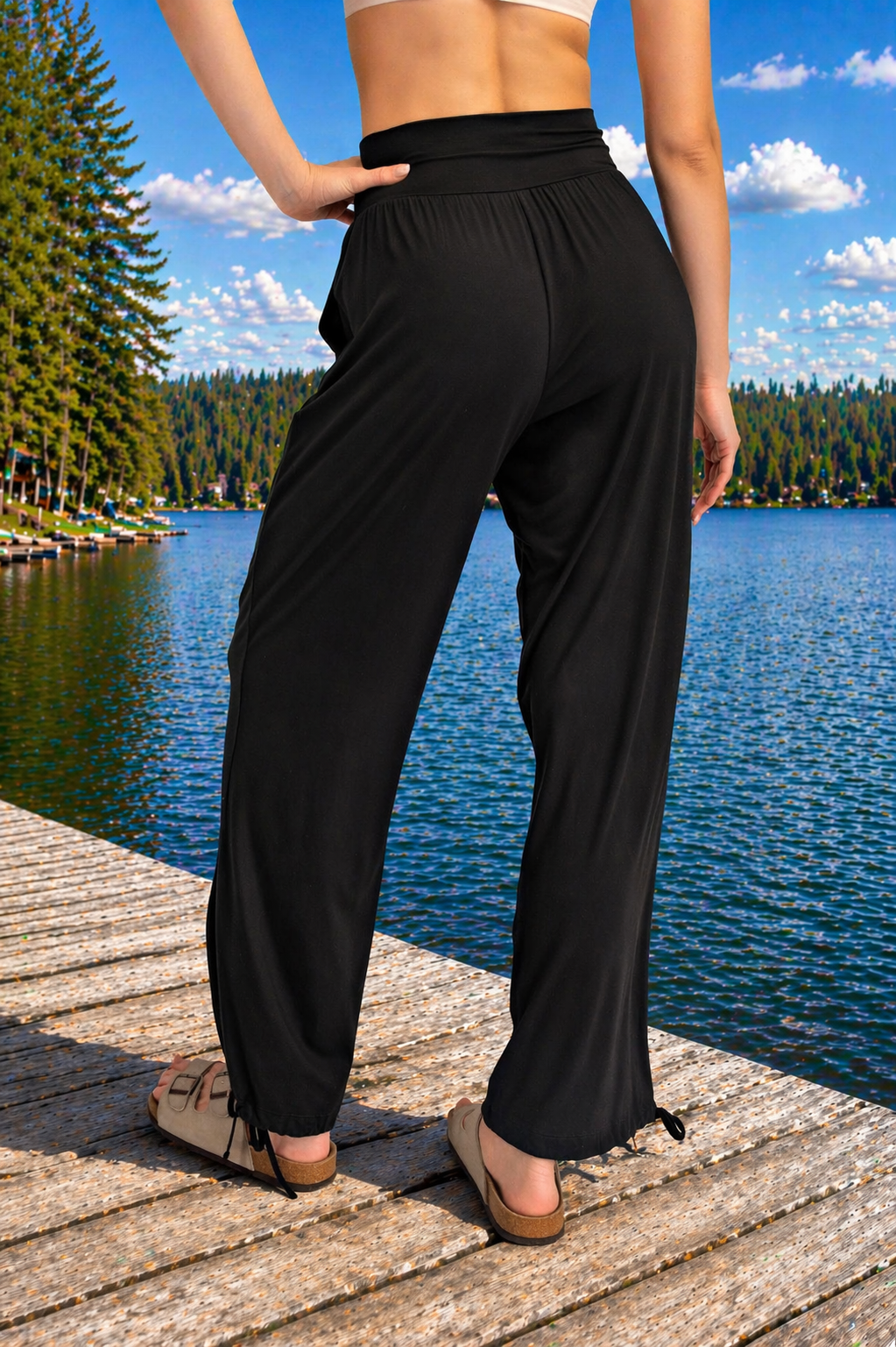Crossover Waist 2-in-1 Jogger Pants