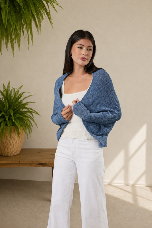 Dolman Sleeve Open Cardigan