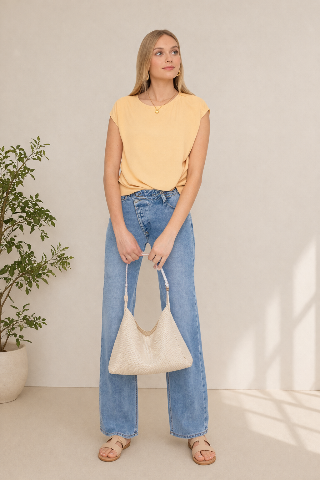 Twist Hem Short Sleeve Top