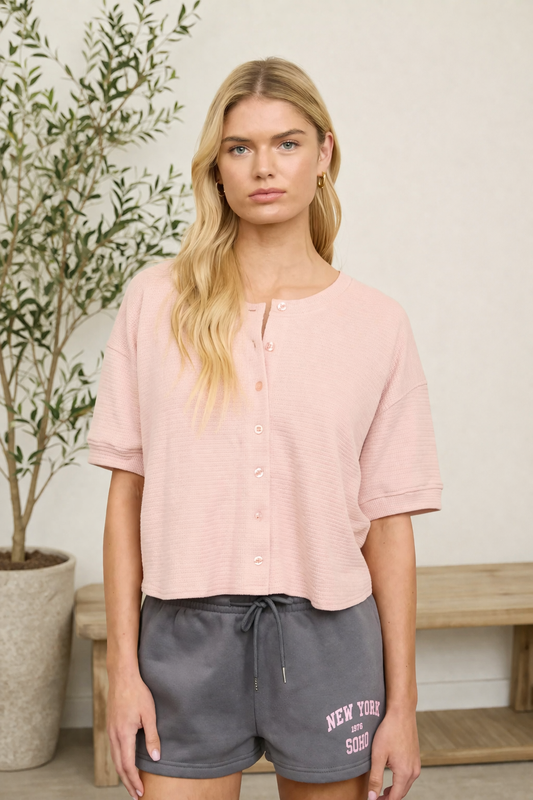 Textured Boxy Sweater Vest