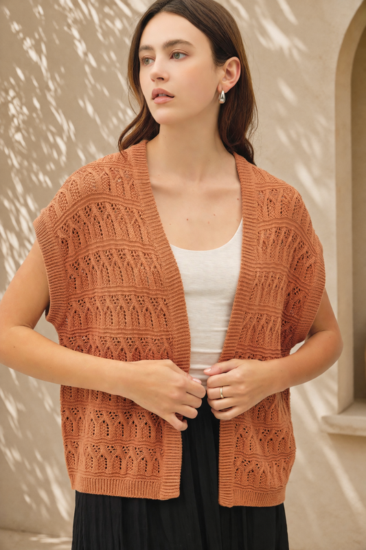 Crochet Open Cardigan