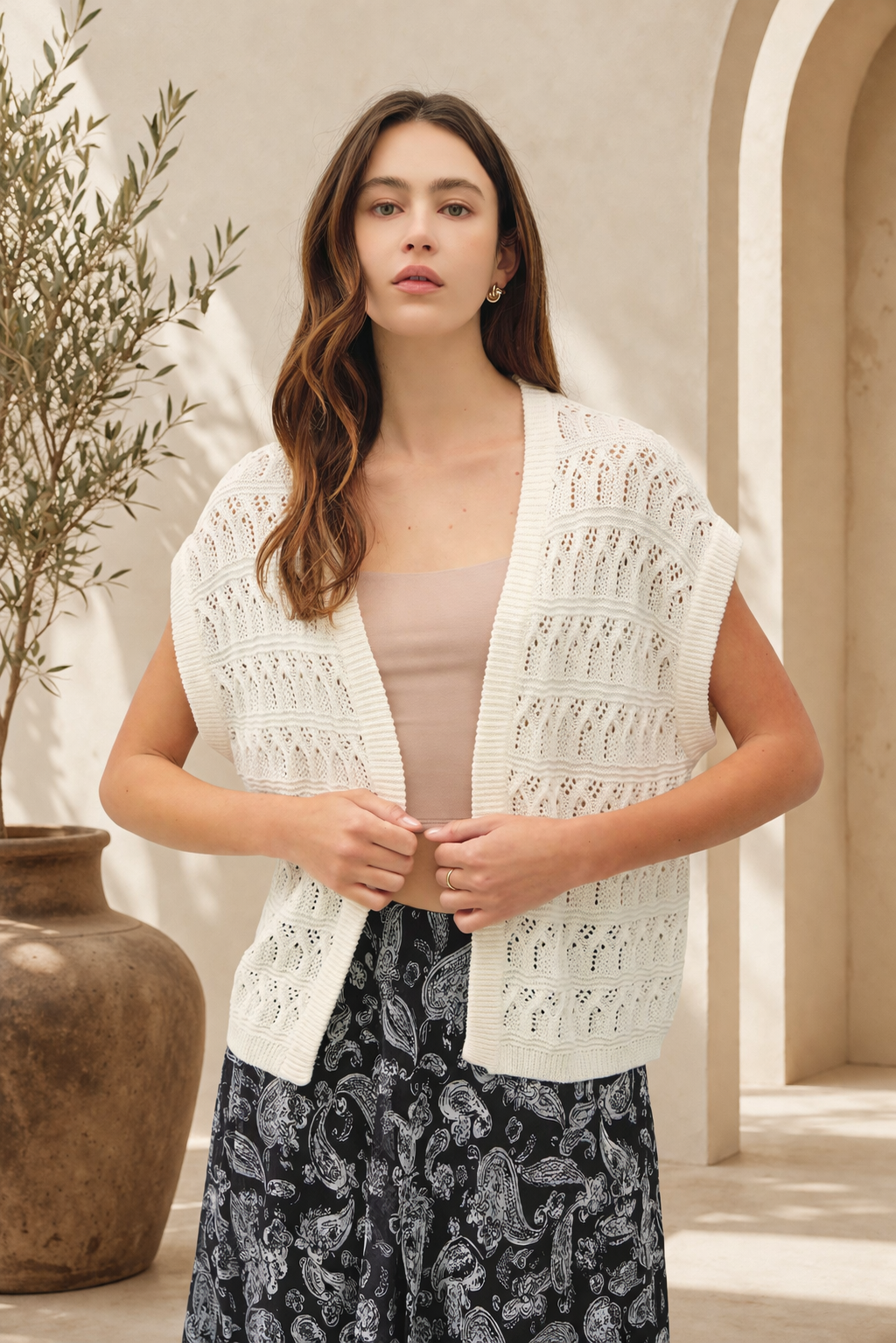 Crochet Open Cardigan