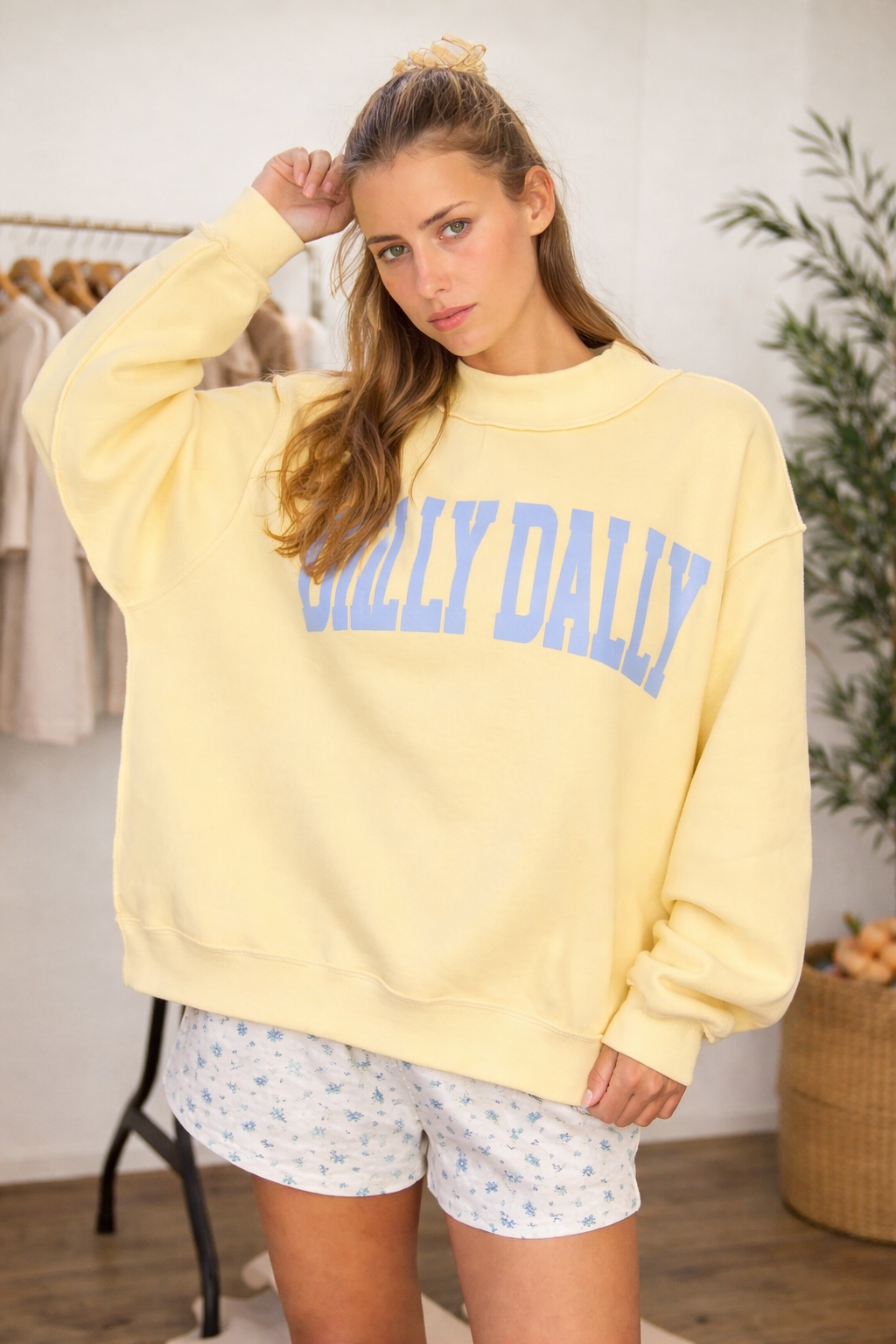 Dilly Dally Reversible Mockneck Sweatshirt