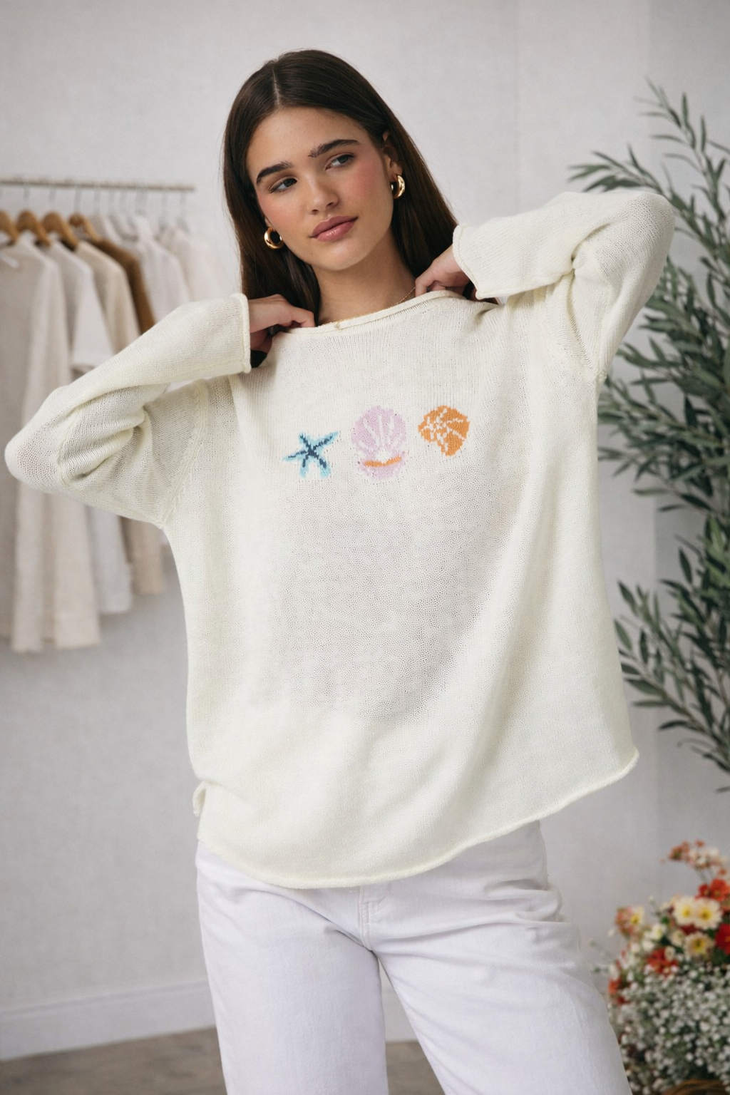 Sea Graphic Knit Sweater