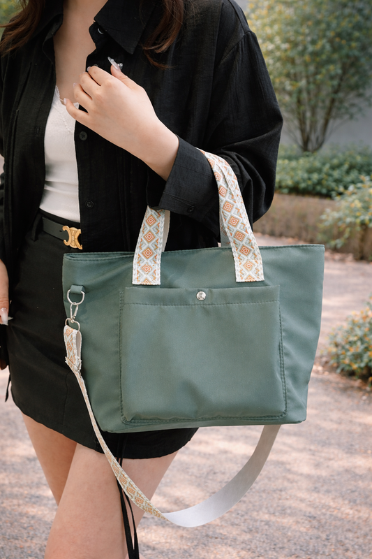 Retro Guitar Strap Tote Bag