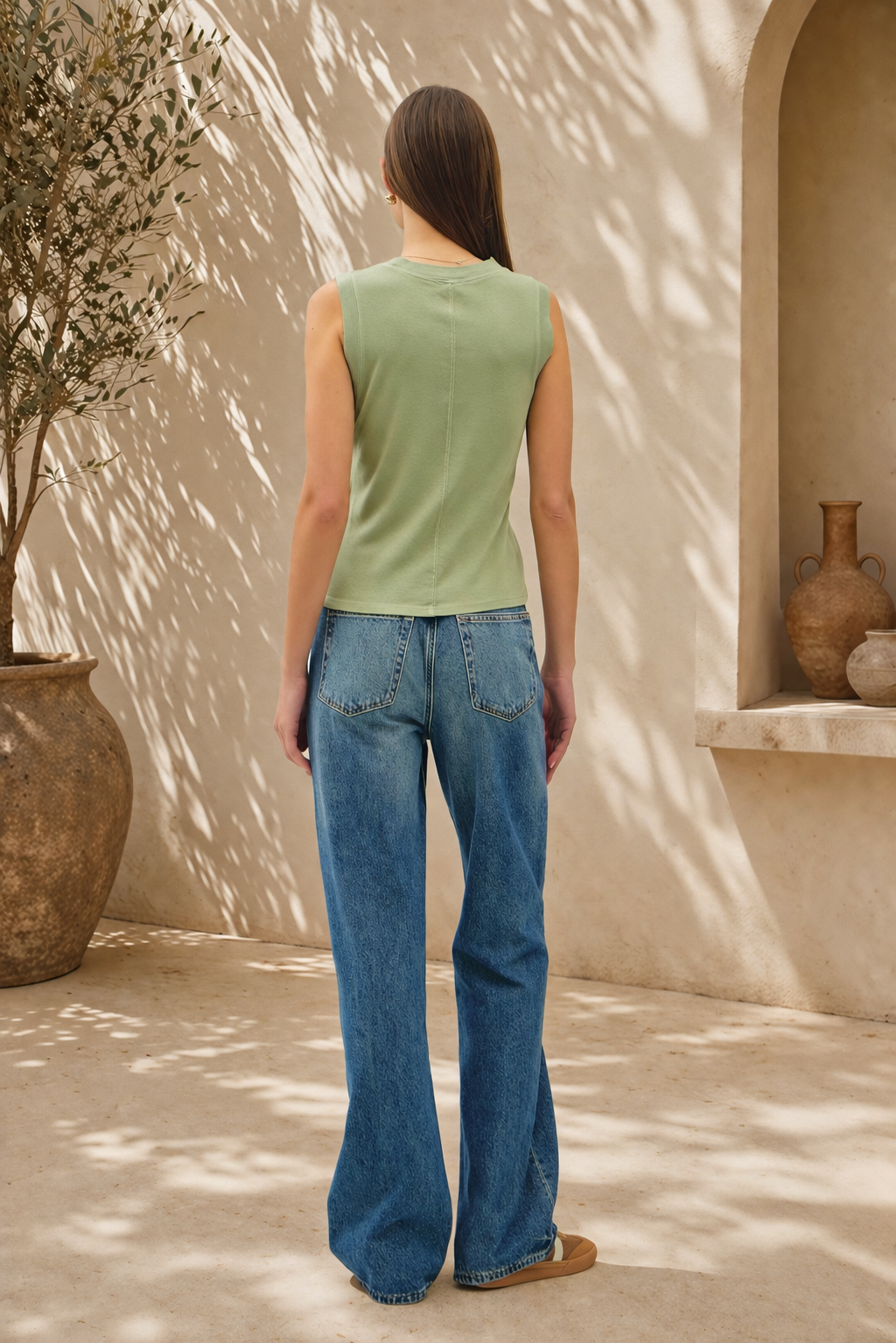 Garment Dyed Slim Fit Tank