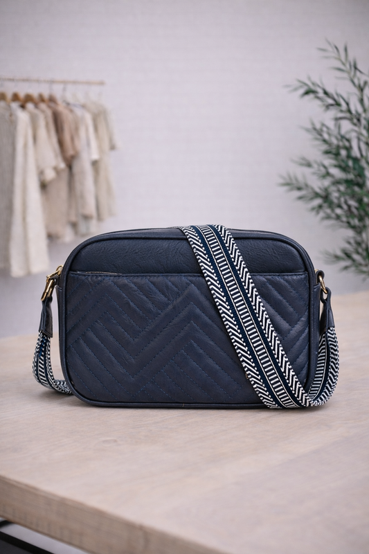 Chevron Quilted Crossbody Bag