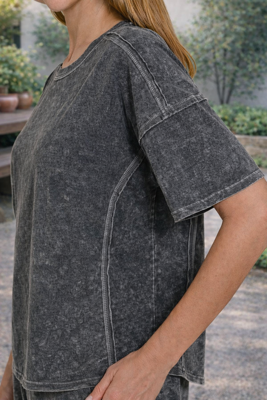 Snow Washed Tee & Shorts Set