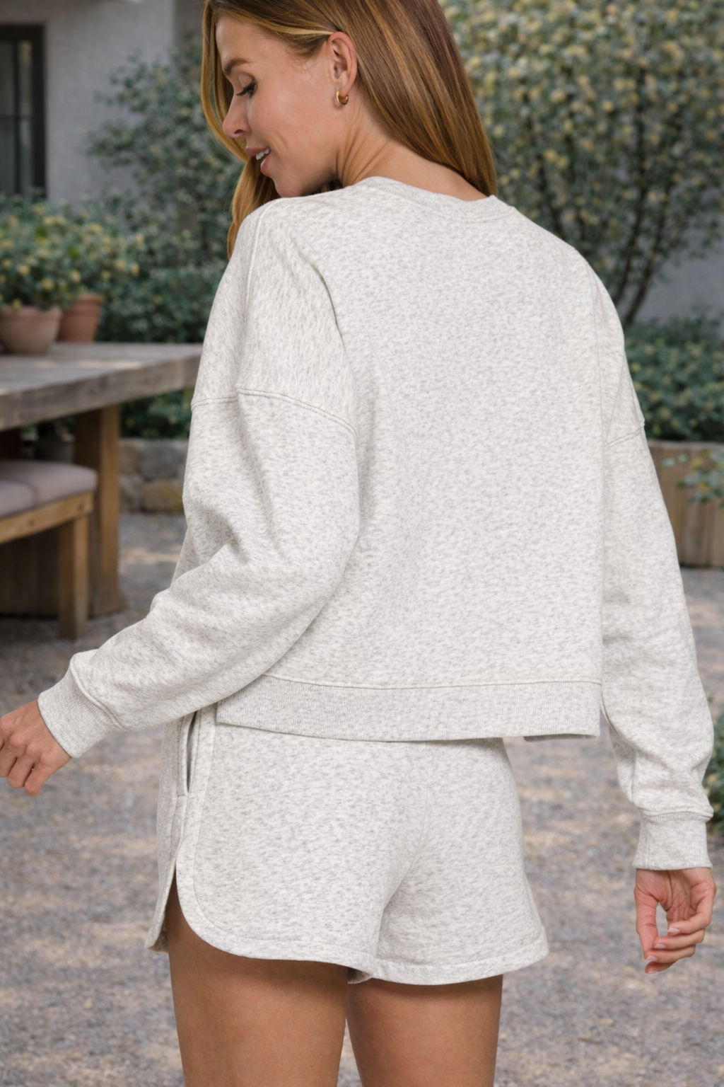 Fleece Sweatshirt & Shorts Set