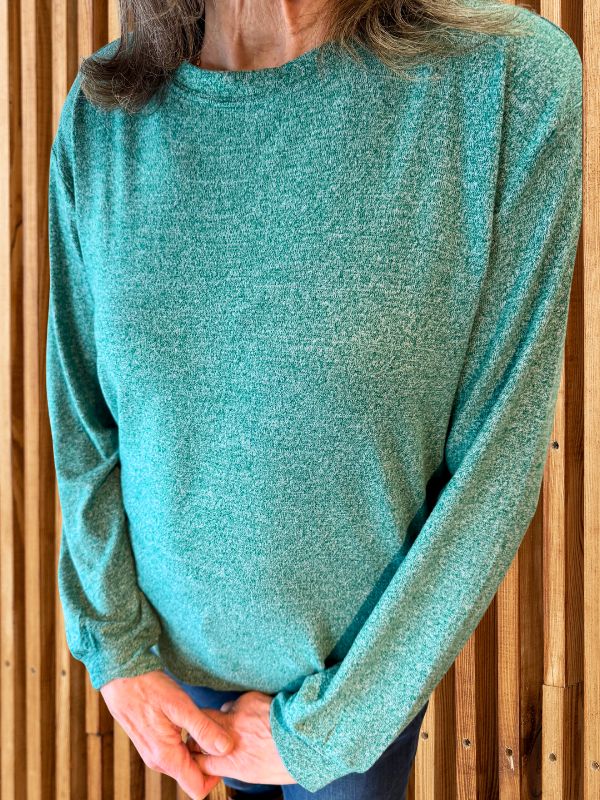 DOORBUSTER: Soft Mélange Hacci Long Sleeve Tee