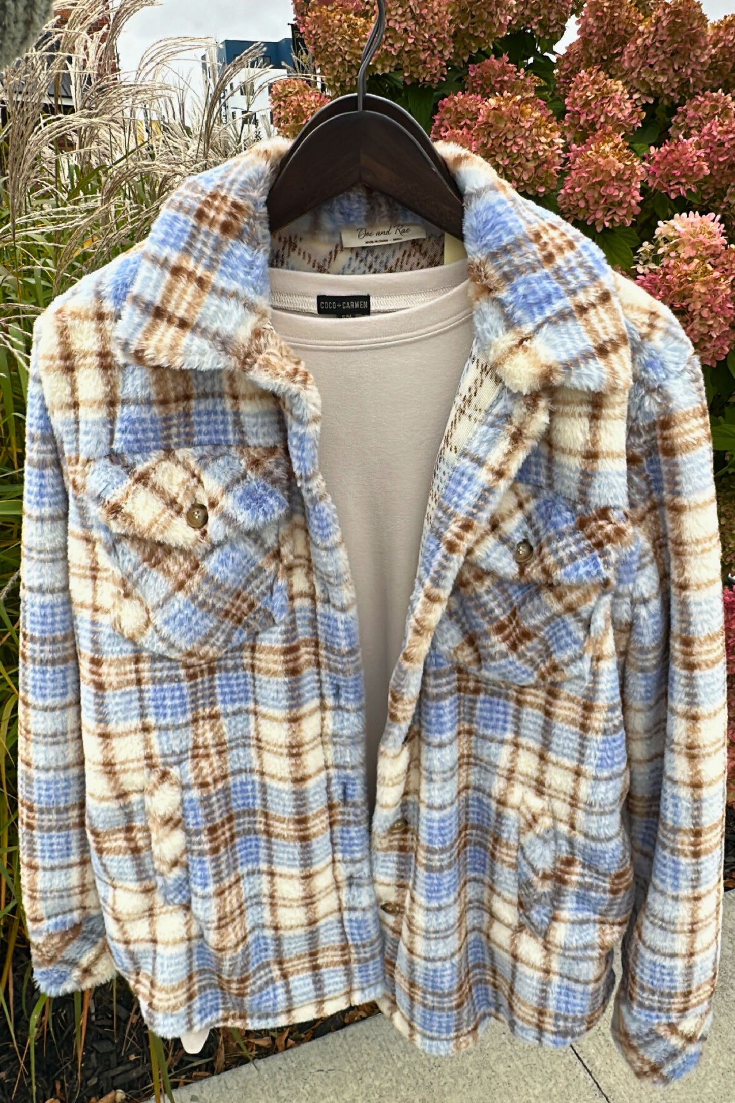 Faux Fur Plaid Shacket