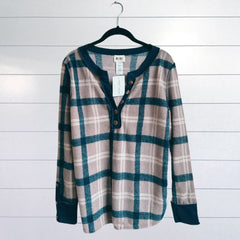 DOORBUSTER Thermal Plaid Top