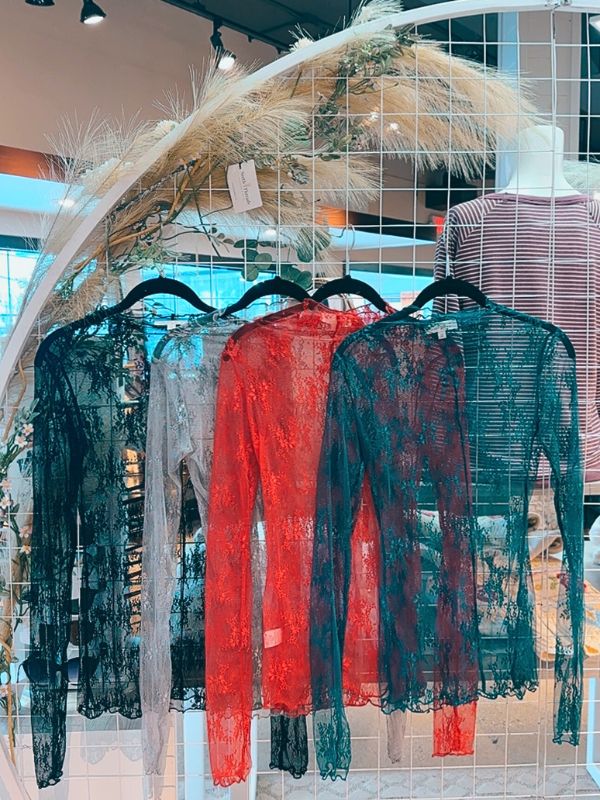 Mesh Lace Top-4 Colors!