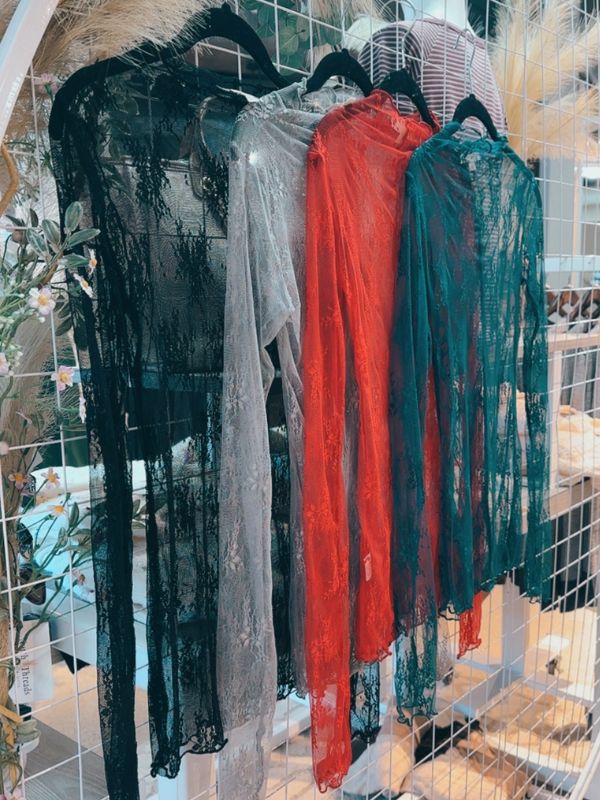 Mesh Lace Top-4 Colors!