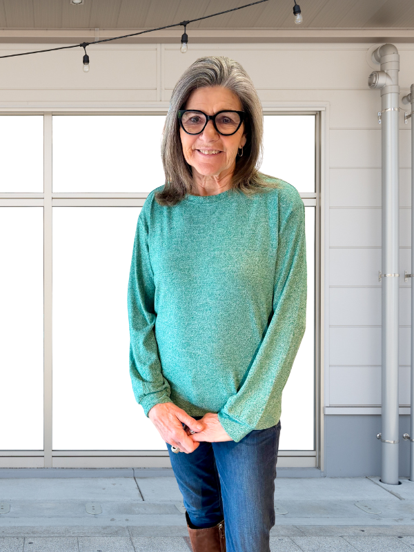 DOORBUSTER: Soft Mélange Hacci Long Sleeve Tee