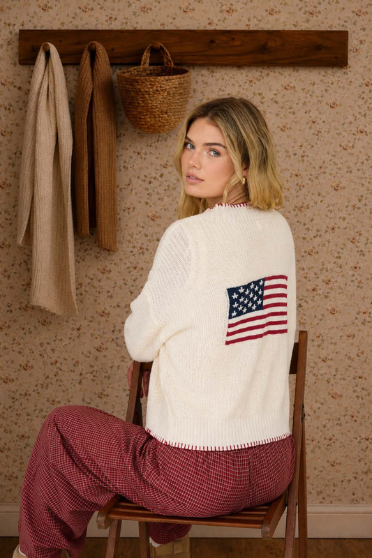 American Flag Knit Cardigan