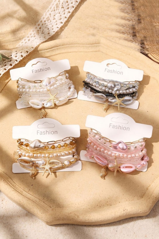 Coastal Charm Bracelet Set- Assorted