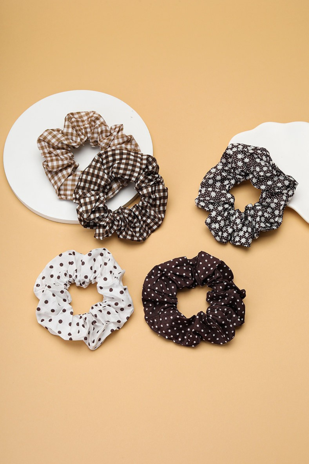Mixed Print Fabric Scrunchie