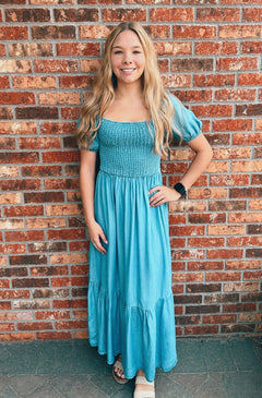 Out Of The Blue Smock Midi Dress