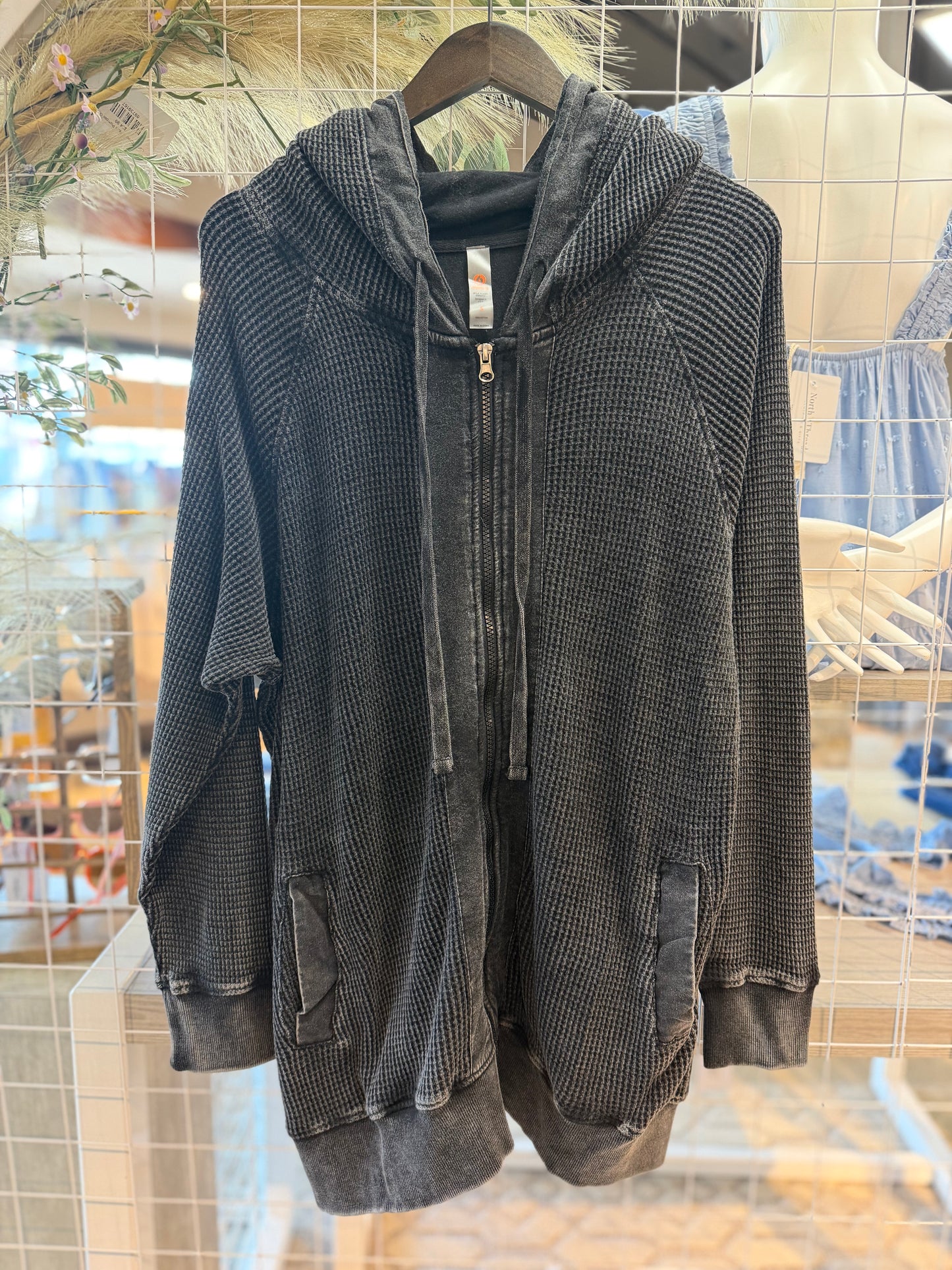 DOORBUSTER: Waffle Knit Zip Up