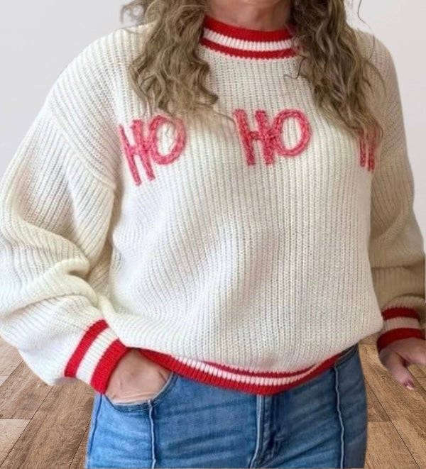 HO HO HO Holiday Sweater