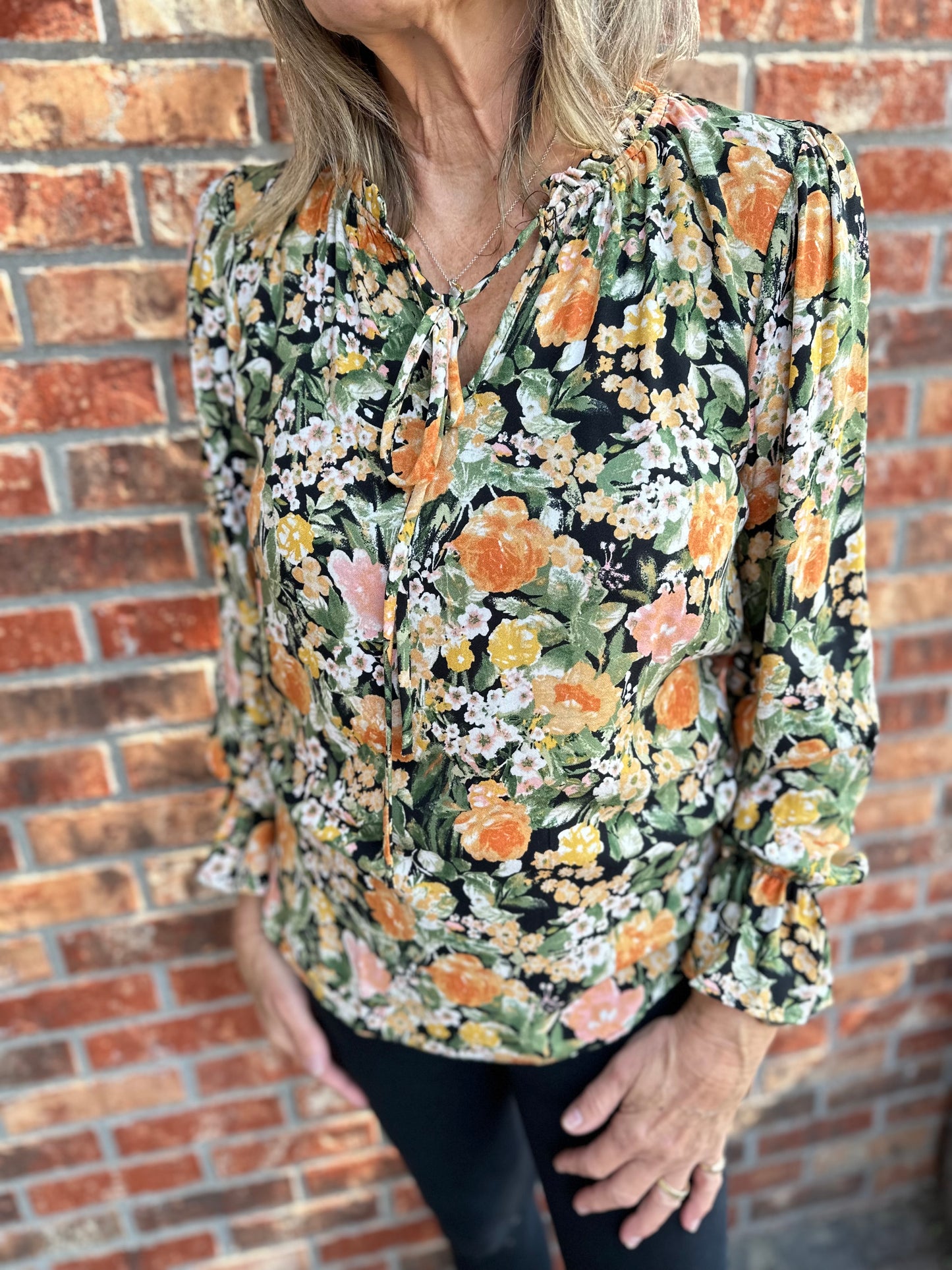 Hildas Long Sleeve Ruffle Top.