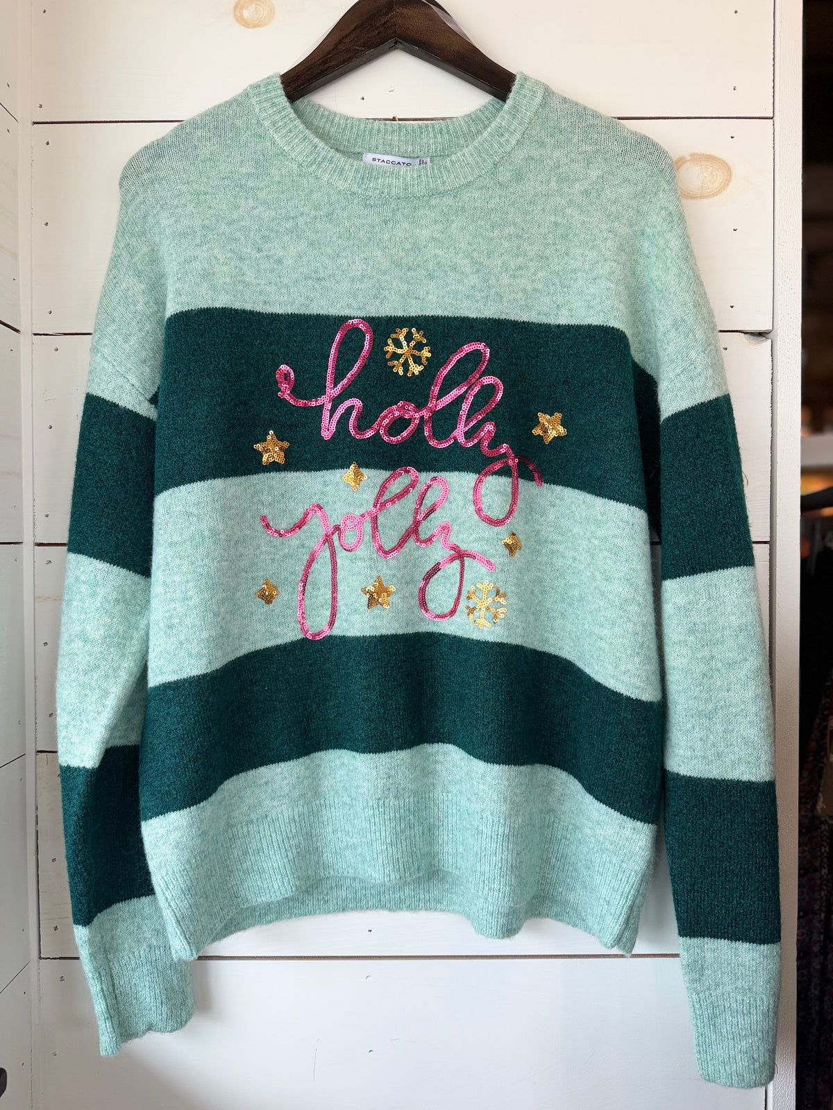 Holly Jolly Sequin Christmas Sweater